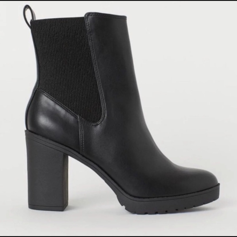 H&M Faux Leather Ankle Boots